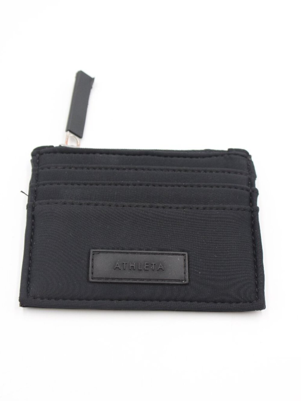 Athleta Power of She Black Wallet Card Holder Zip Pouch w/ 4 Slots 4.5"x3.25"